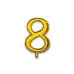100 Numeri 8 oro per torta
